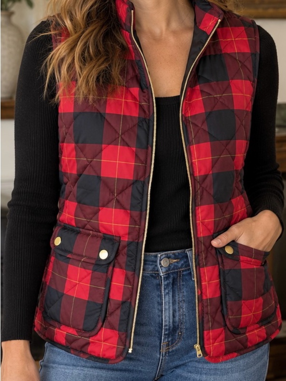 St John’s Bay Plaid Vest